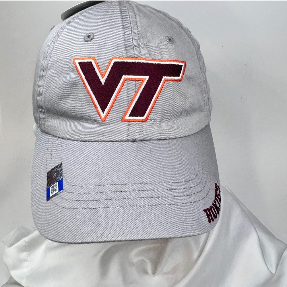 VIRGINIA TECH HOKIES Baseball Hat Mens Gray Embroidered NEW w/TAGS